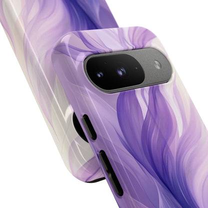 Purple Ribbon Waves Google Pixel 9 Case - Tough