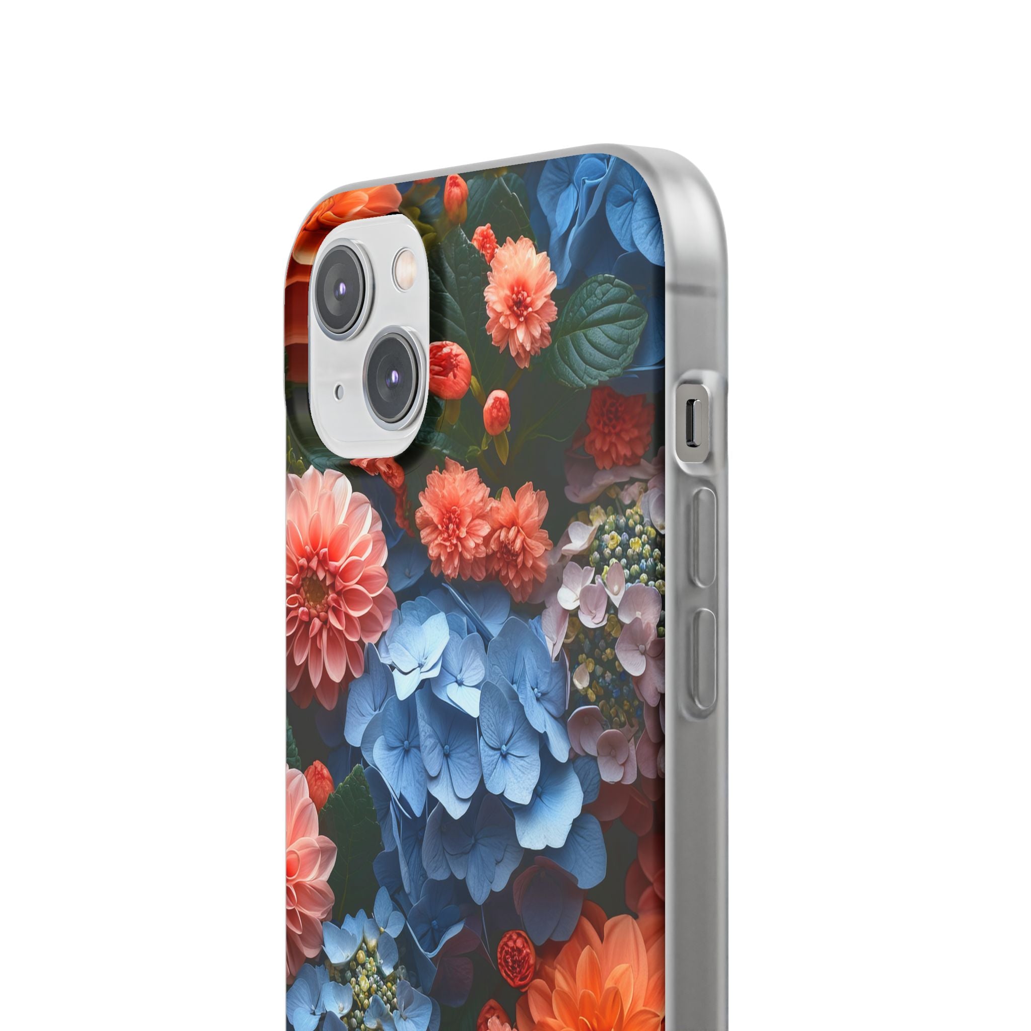 Blue Floral Bliss - Flexi iPhone 14 Phone Case