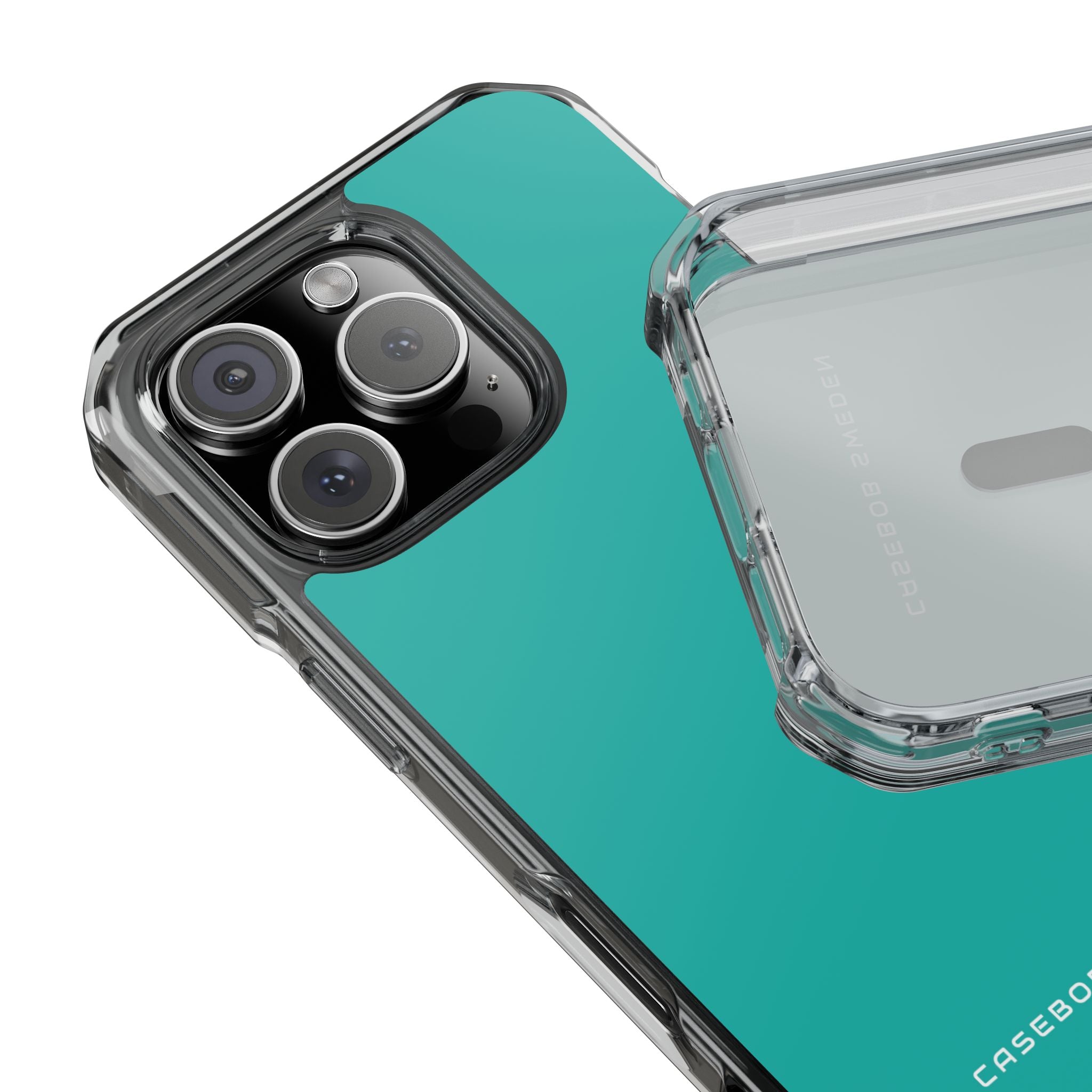 Helles Seegrün iPhone 16 - Transparente, schlagfeste Handyhülle