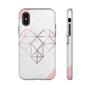 Heart Rose Gold - Protective Phone Case