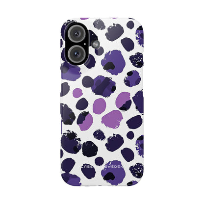 Purple Inkblots iPhone 16 - Slim Phone Case