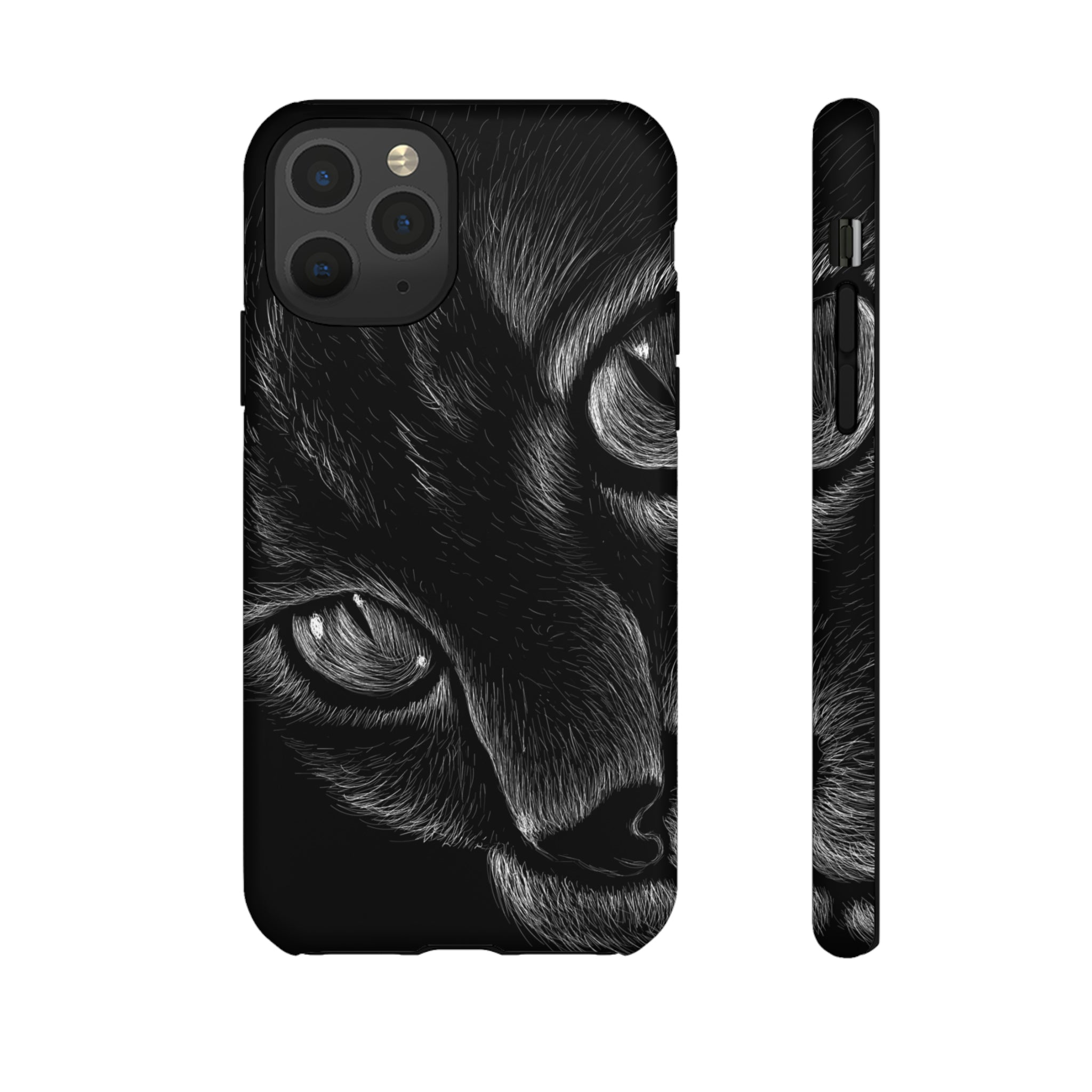 Pencil Drawing Cat - Protective Phone Case