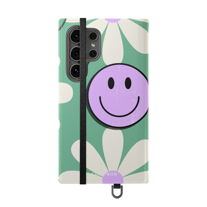 Smiley Daisy Glow - Samsung S24 Ultra Case - Wallet