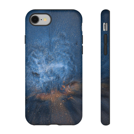 Blue Stardust Ink Art iPhone Case (Protective) iPhone 8 Matte Phone Case