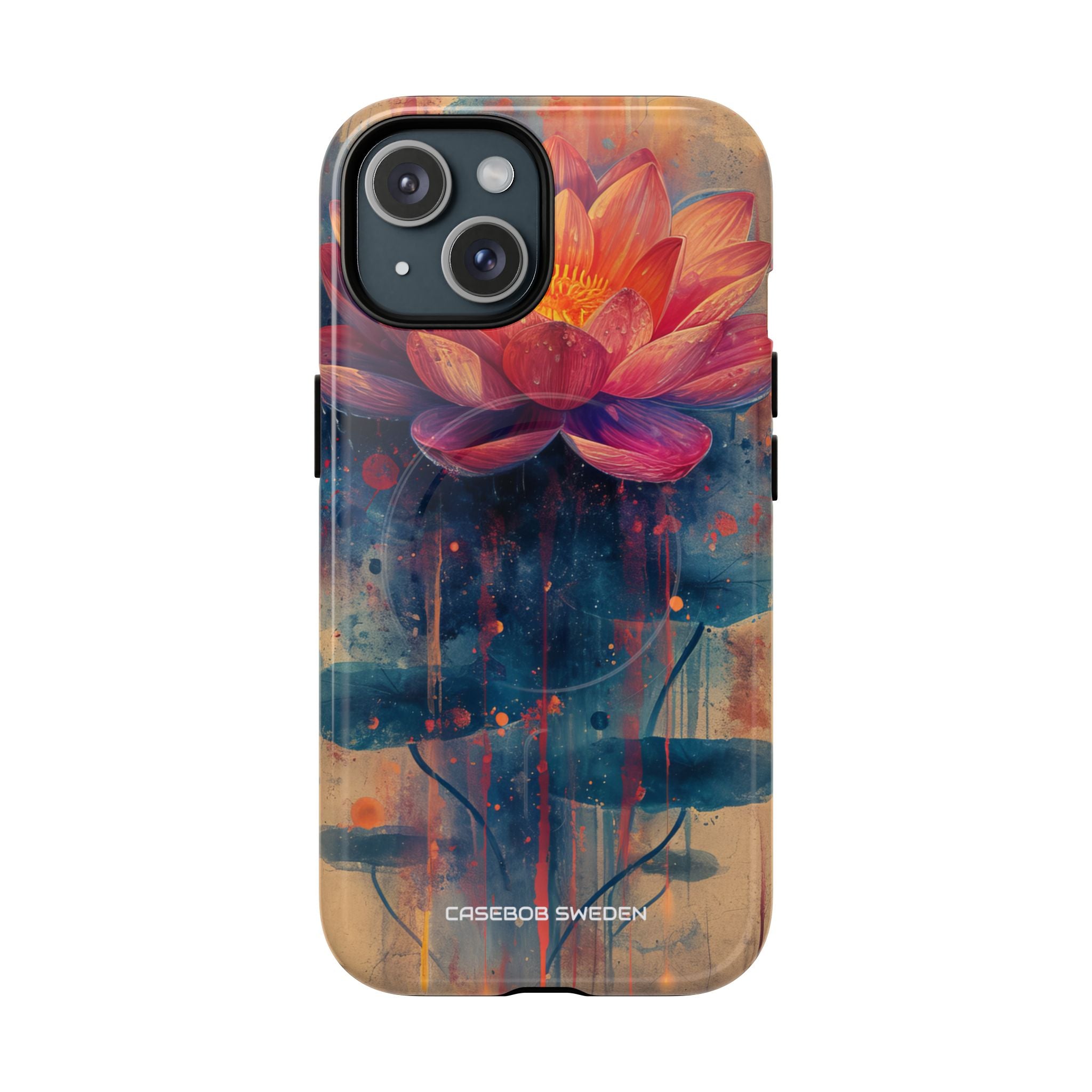 Lotus Blossom Art - Tough + MagSafe® iPhone 15 Phone Case