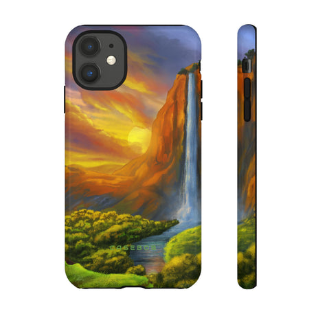 Fantasy Landscape with Waterfall - Protective Phone Case