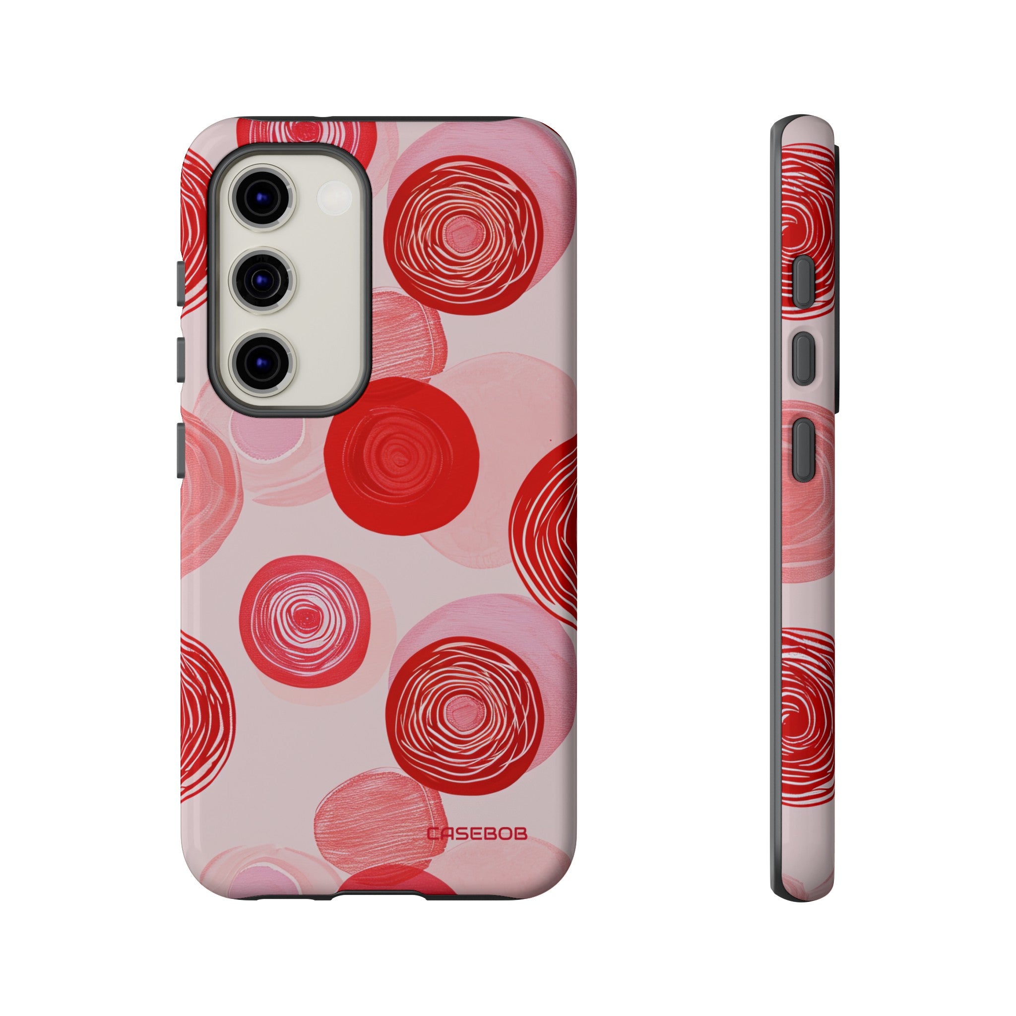 Crimson Circle Minimalism - Protective Phone Case