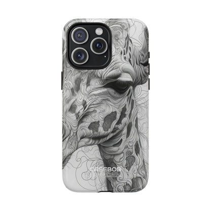 Swirling Giraffe Art iPhone 15 - Tough+