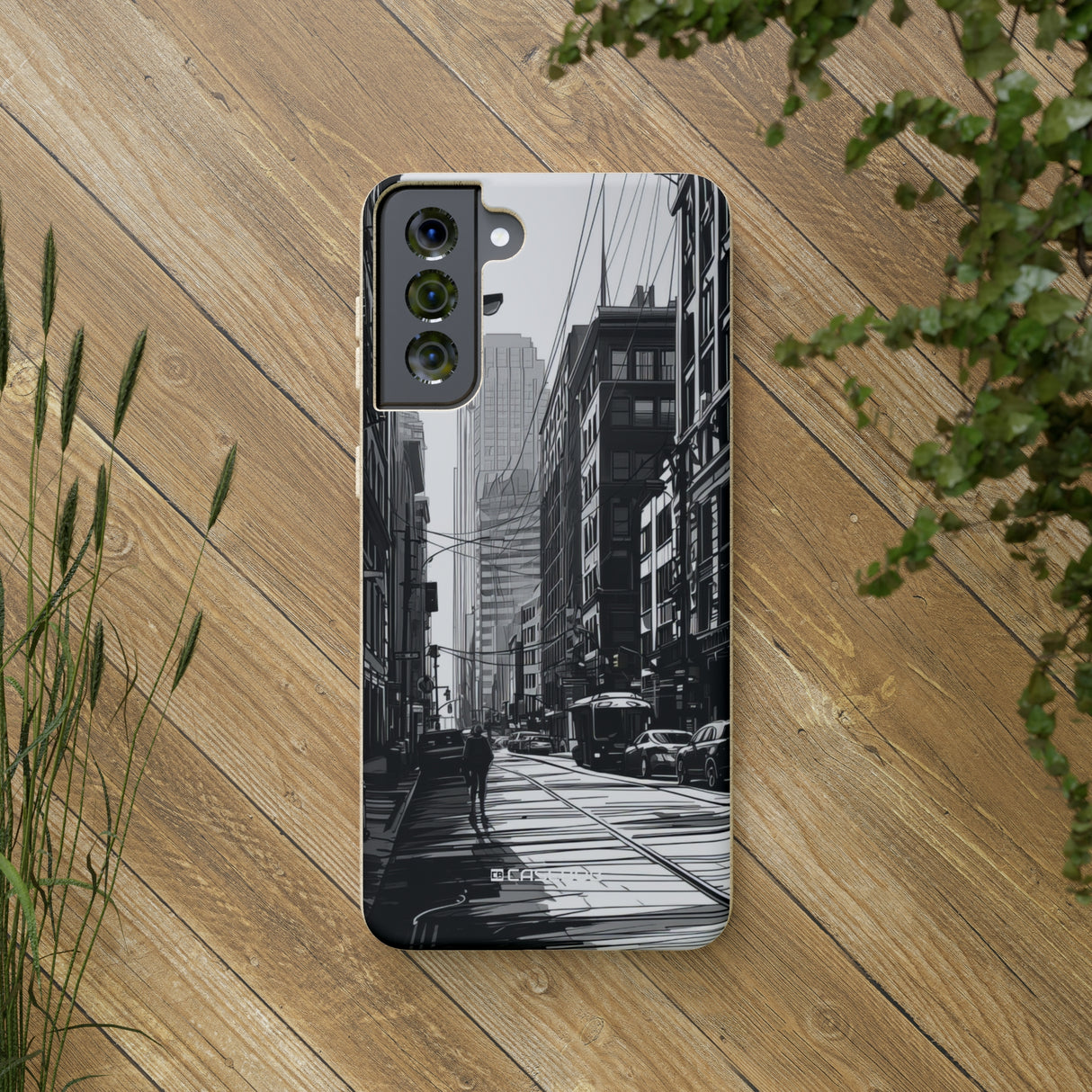 Noir Urban Serenity | Biodegradable Phone Case