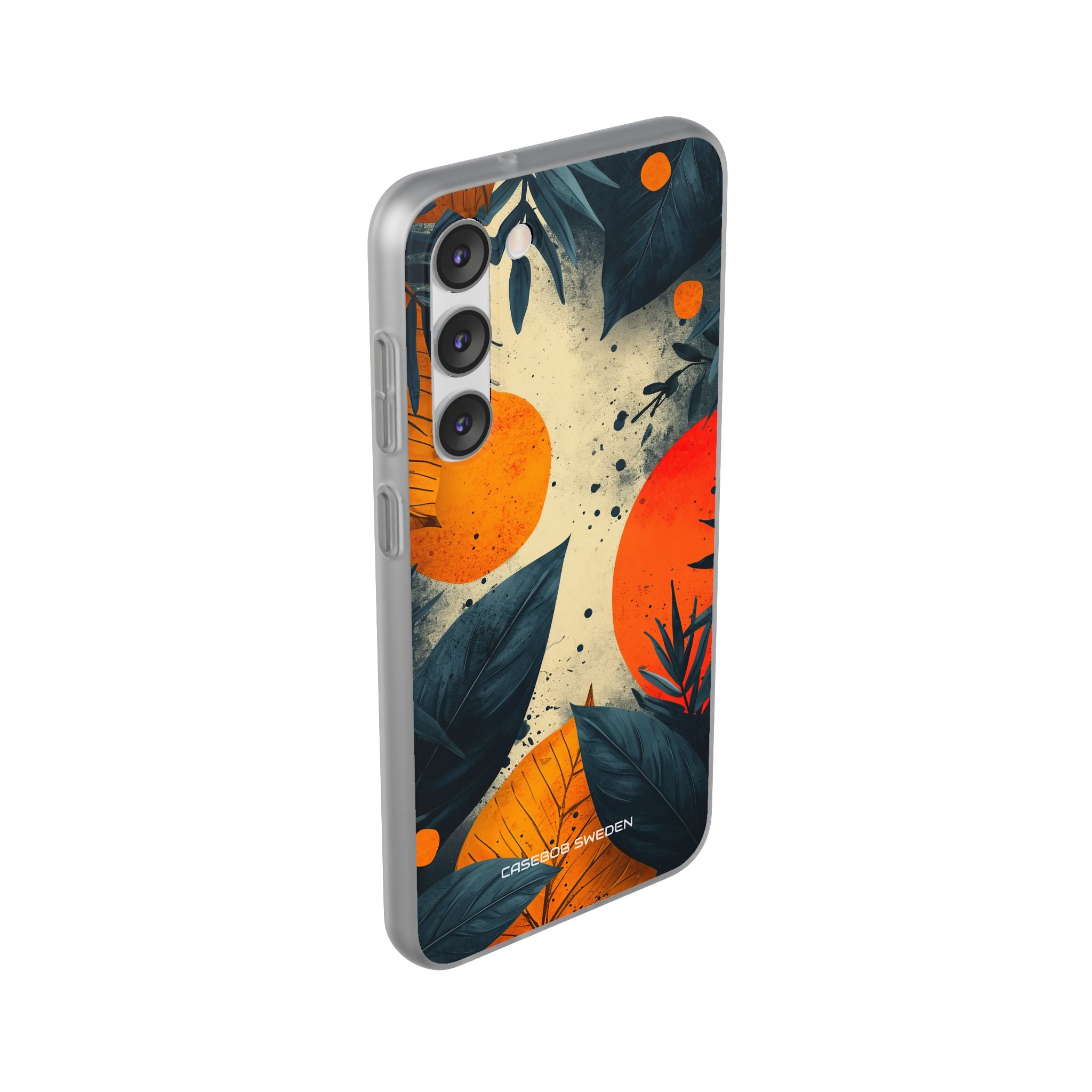 Tropical Blue Leaves - Flexi Samsung S23 Phone Case