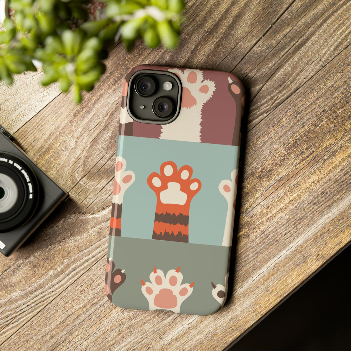 Vintage Cat Paw - Protective Phone Case