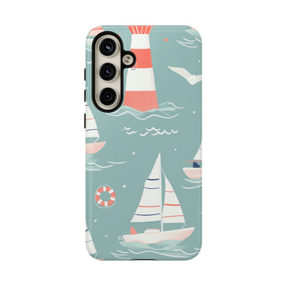 Lighthouse Nautical Charm - Tough Samsung S24 Phone Case