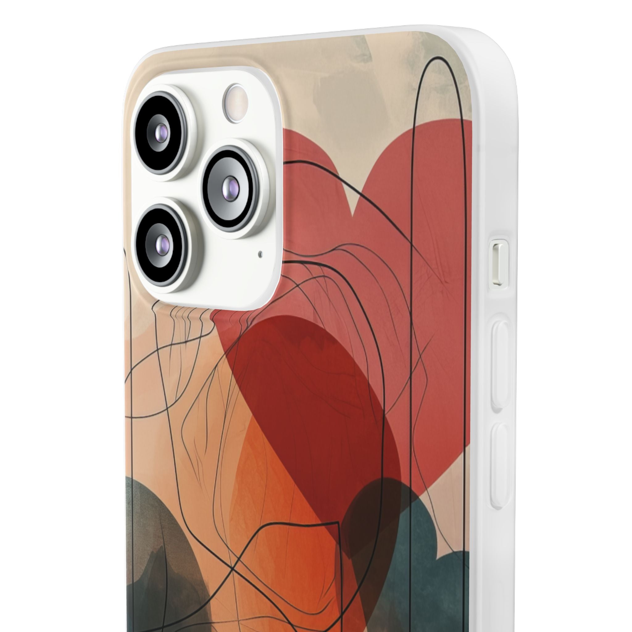 Abstract Heart Harmony - Flexi iPhone 16 Phone Case