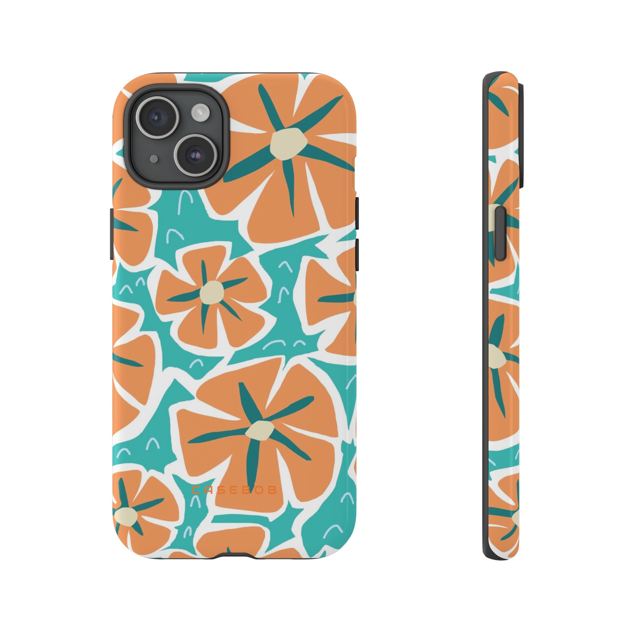 Orange Happy Flower - Protective Phone Case