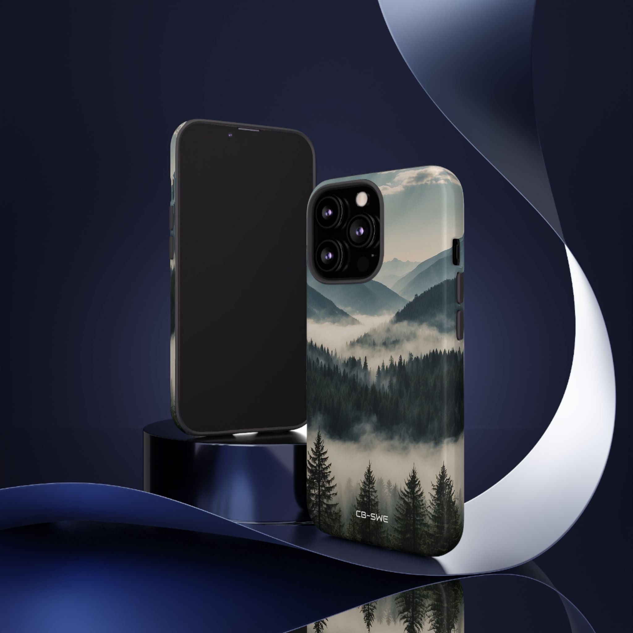 Misty Forest Embrace - iPhone Case