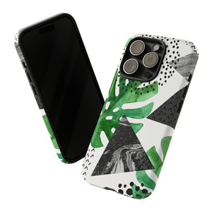 Grunge Green Tropical - Protective Phone Case