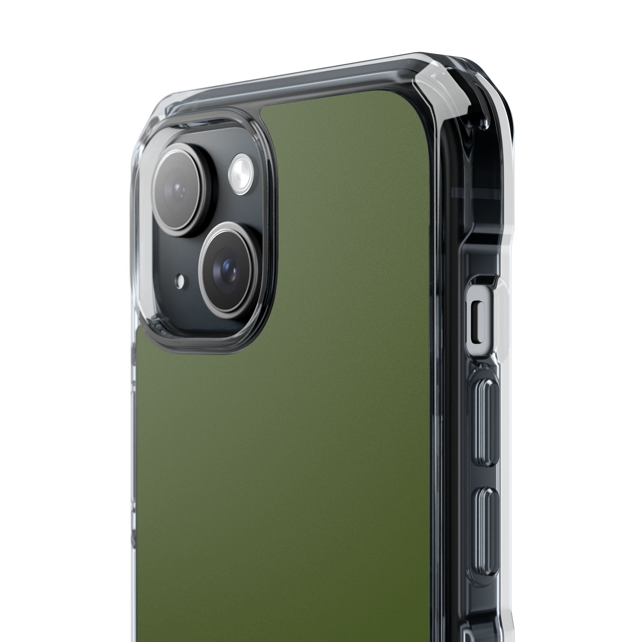 Dark Moss Green - Clear Impact Case for iPhone