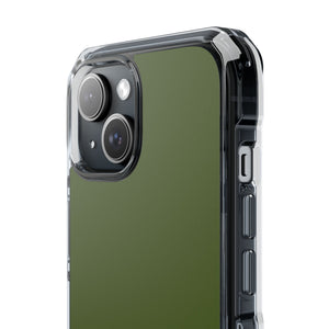 Dark Moss Green | Phone Case for iPhone (Clear Impact Case - Magnetic)