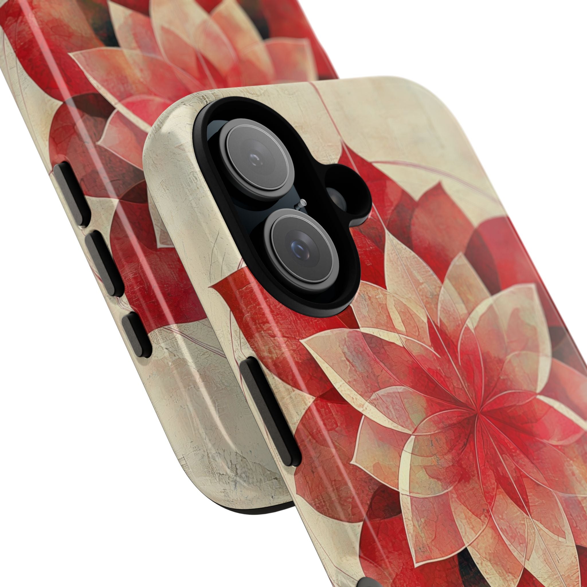 Crimson Bloom iPhone 16 Pro Case - Tough