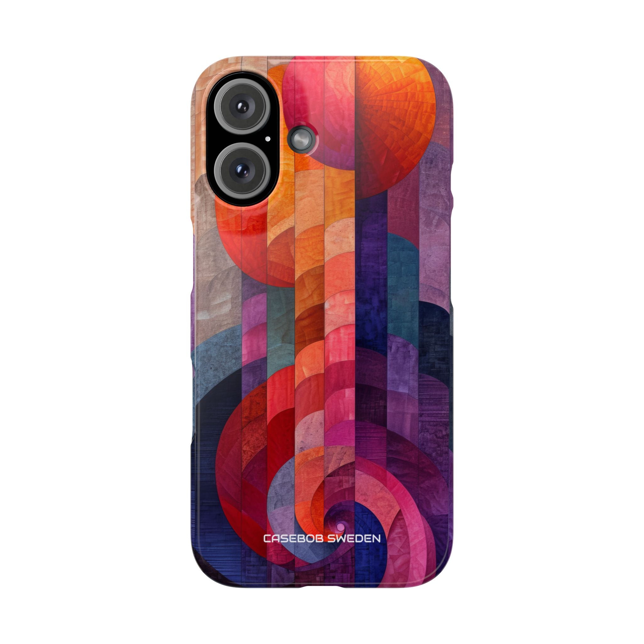 Purple Orange Abstract - Slim iPhone 16 Phone Case