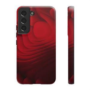 Red Center Waves - Protective Phone Case