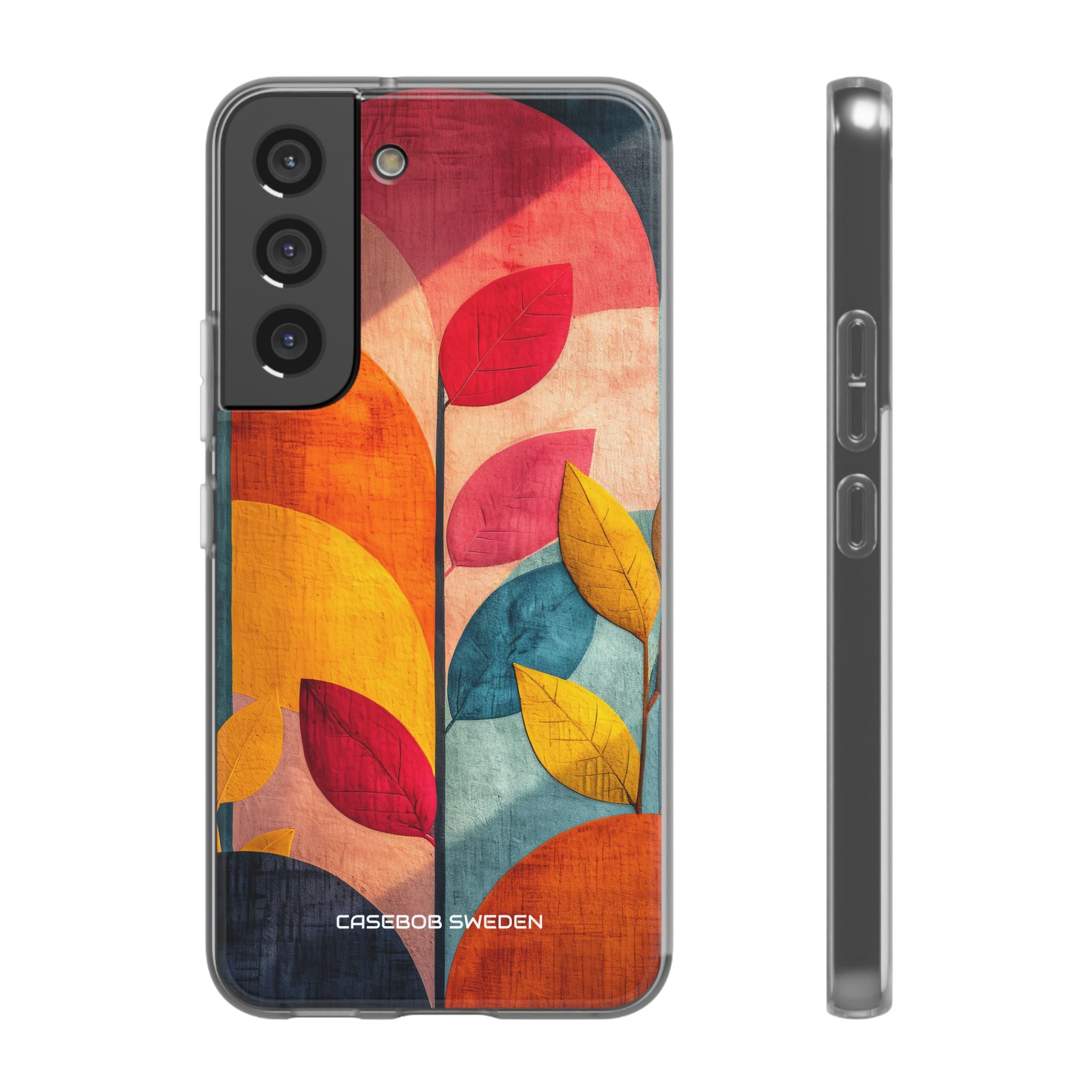 Abstract Orange Blue Design - Flexi Samsung S22 Phone Case