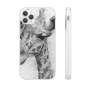 Monochrome Giraffe | Flexible Handyhülle für iPhone