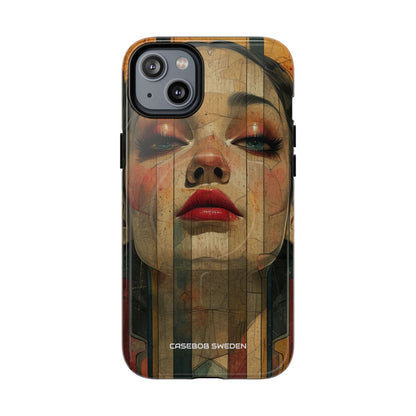 Bold Art Deco Portrait - Tough + MagSafe® iPhone 14 Phone Case