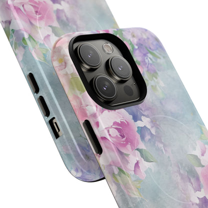 Dreamy Floral Watercolor - Tough + MagSafe® iPhone 14 Phone Case