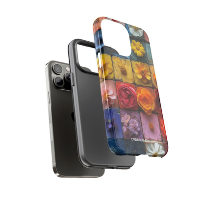 Vibrant Floral Tiles - Tough iPhone 14 Phone Case