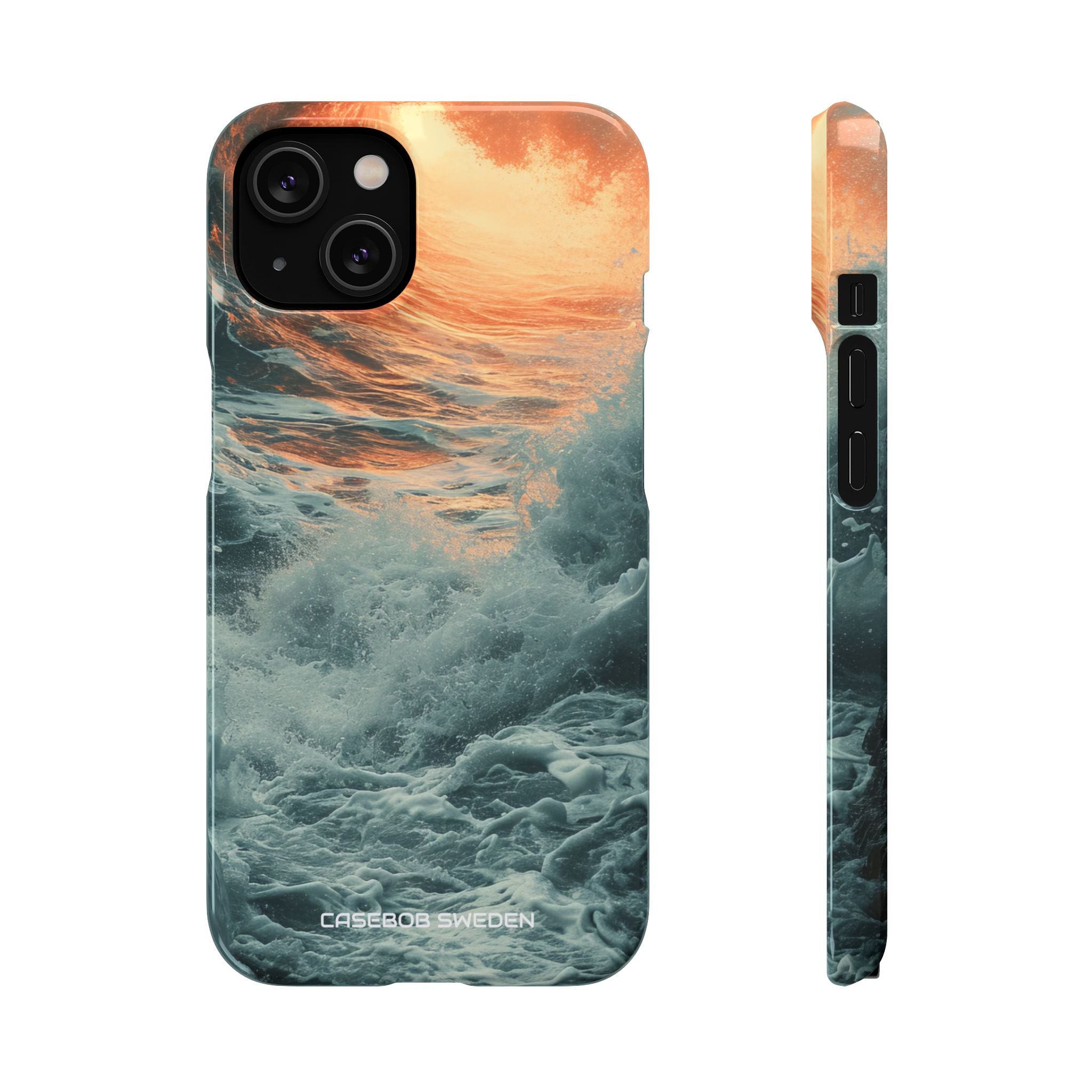 Fiery Wave Power - Slim iPhone 14 Phone Case