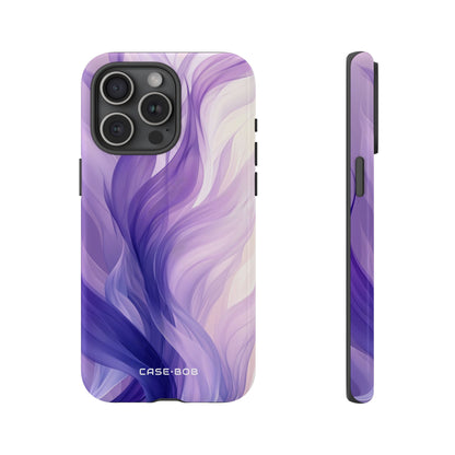 Purple Ribbon Waves iPhone 15 Pro Max Case - Tough