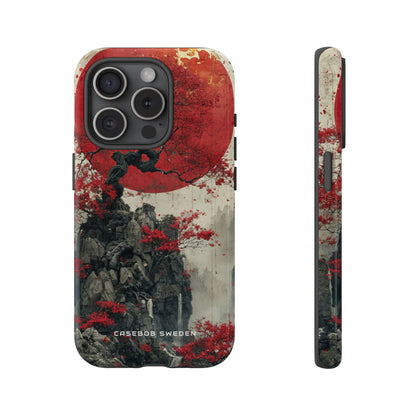 Zen Serenity in Red Harmony iPhone 15 - Tough Phone Case