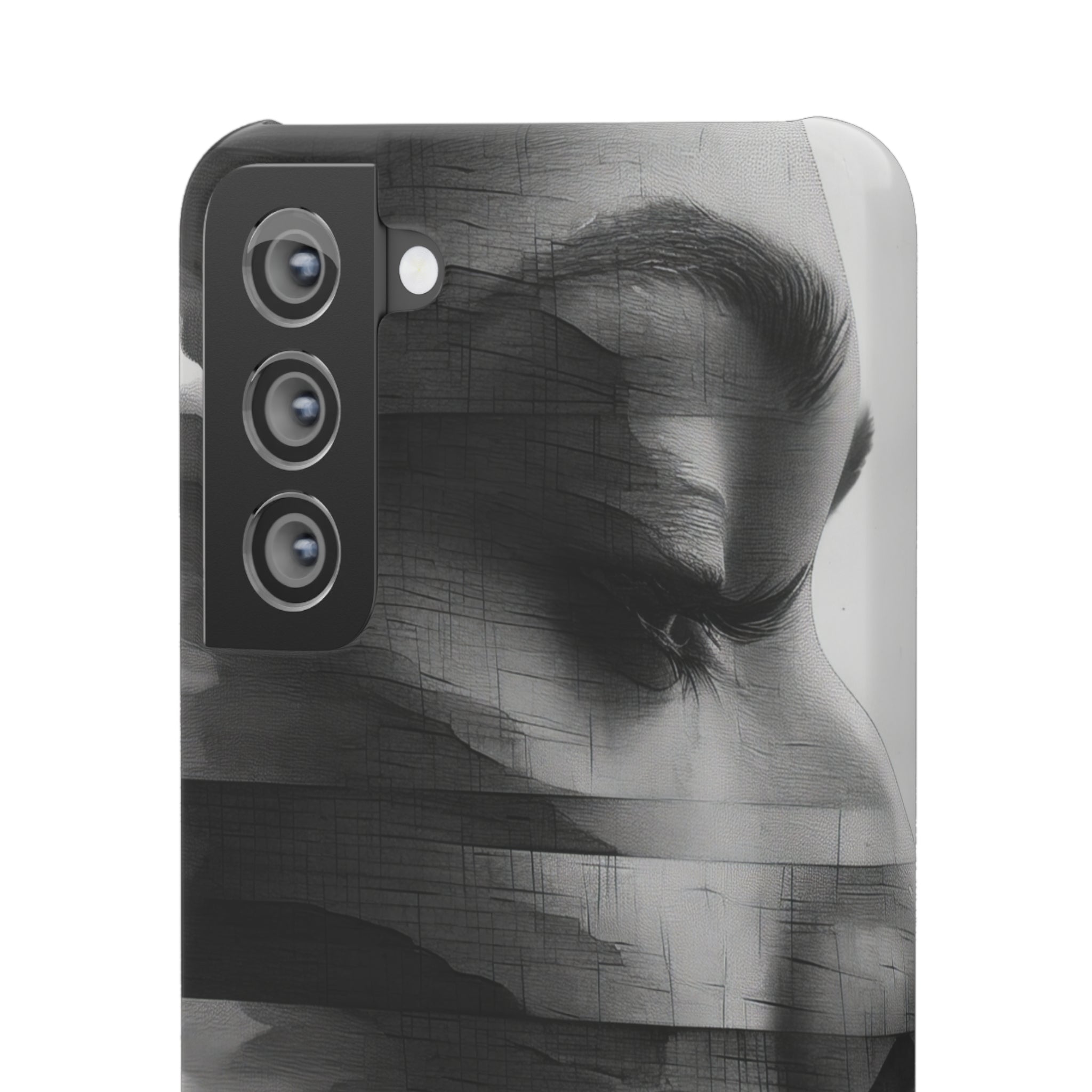 Abstract Glitch Portrait | Slim Phone Case for Samsung