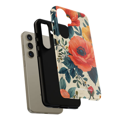 Vibrant Botanical Poppies - Tough Samsung S24 Phone Case