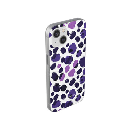 Purple Inkblots iPhone 14 - Flexi Phone Case