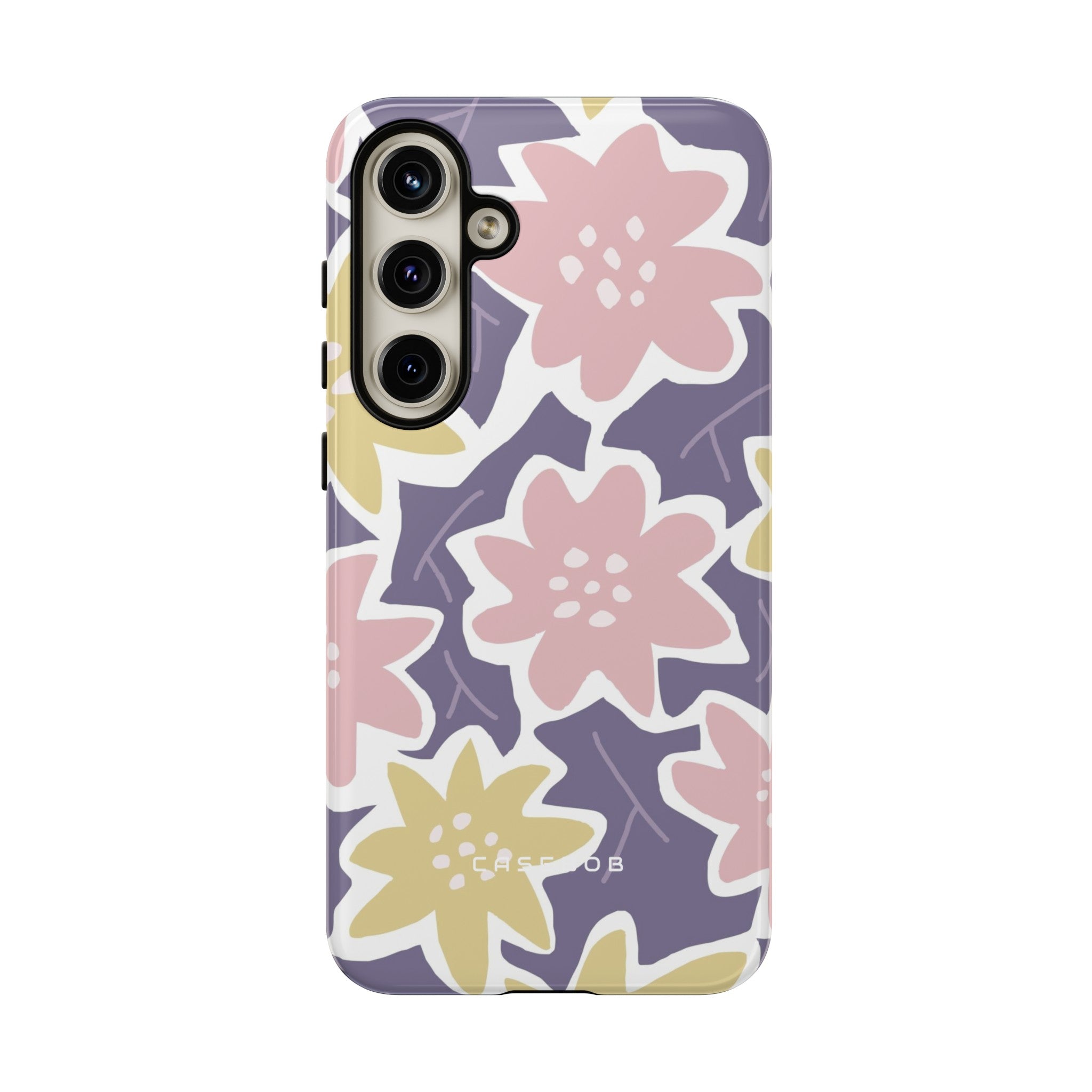 Purple Happy Flower - Protective Phone Case