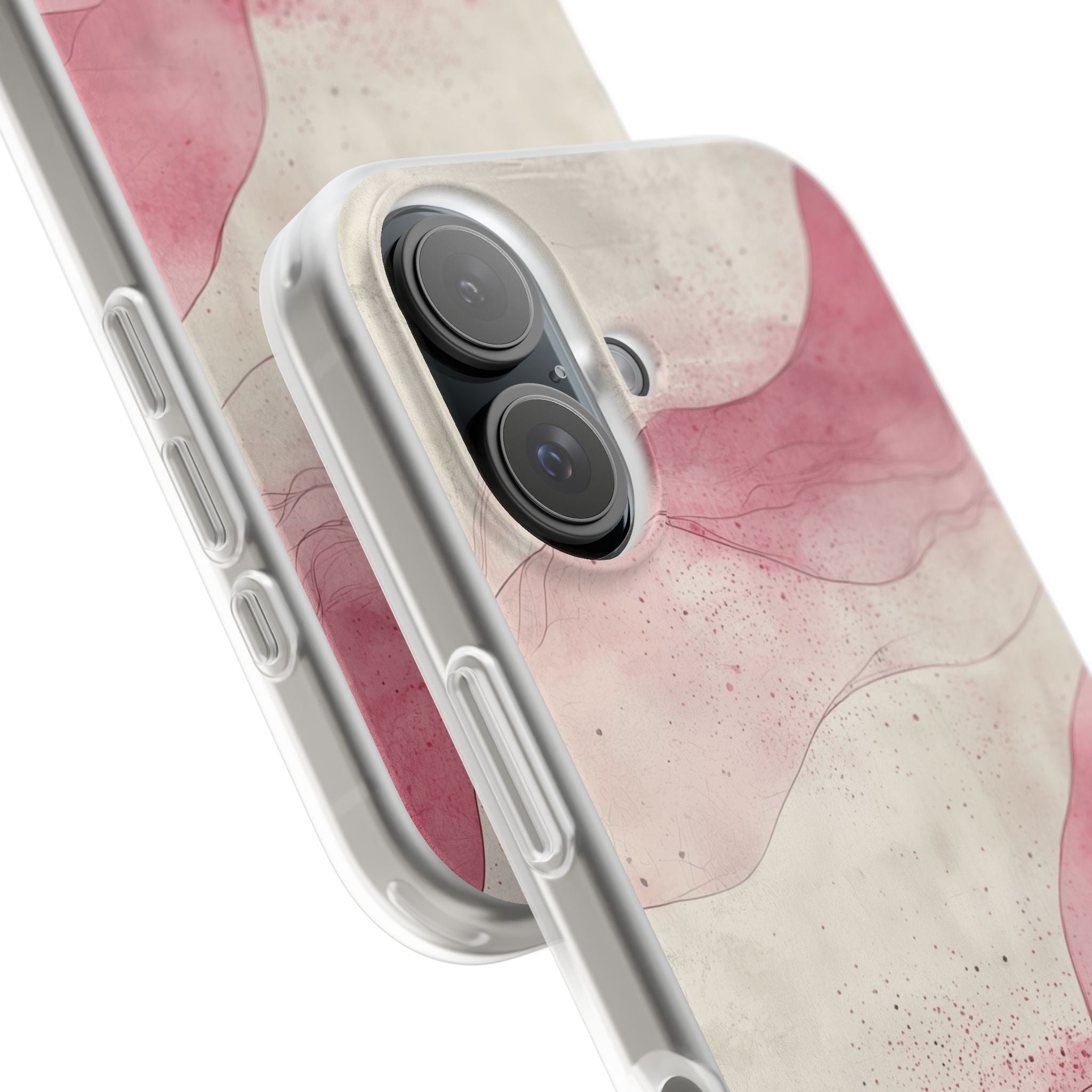 Crimson Waves iPhone 16 Case - Soft