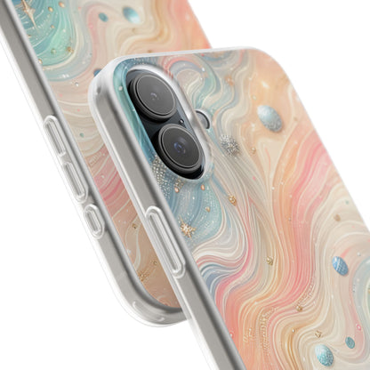 Iridescent Swirls iPhone 16 Plus Case - Soft