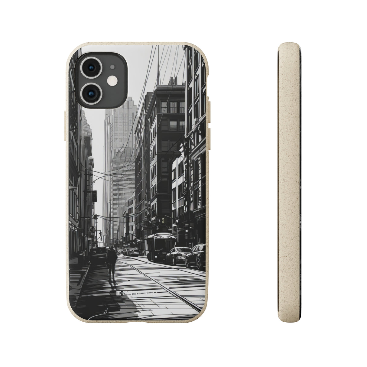 Noir Urban Serenity | Biodegradable Phone Case