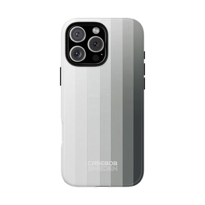 Silver Gradient Stripes iPhone 16 - Tough