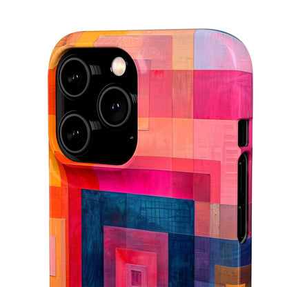 Vibrant Geometry - Slim iPhone 14 Phone Case