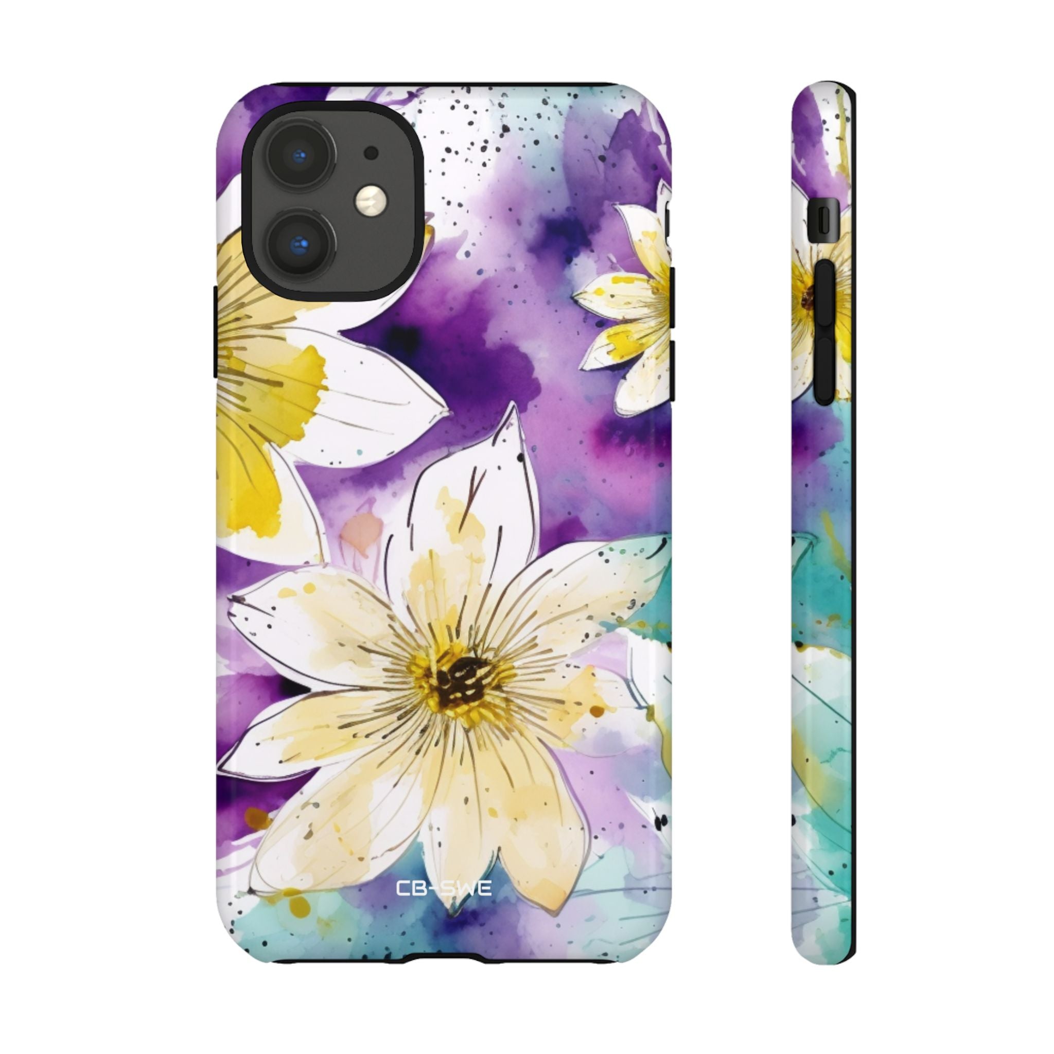 Vibrant Watercolor Flowers - iPhone Case