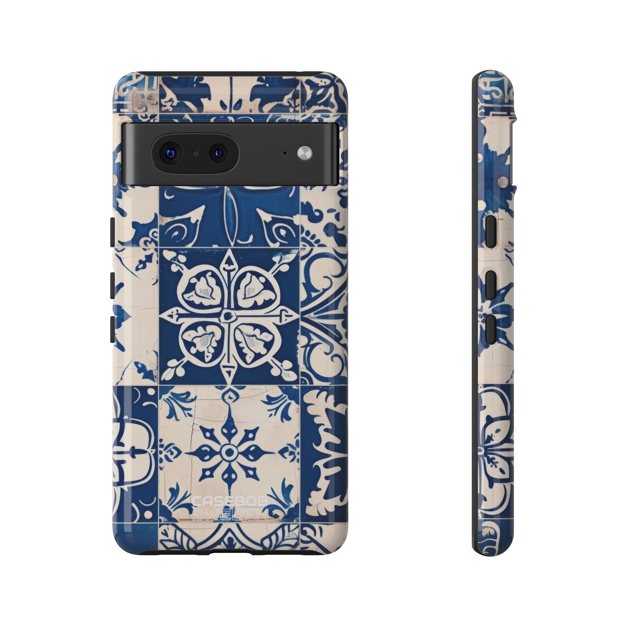 Piastrelle Blu Ornate Google Pixel 7 - Tough