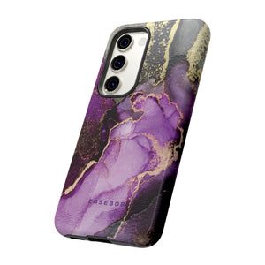 Purple Marble & Gold Phone - Protective Phone Case