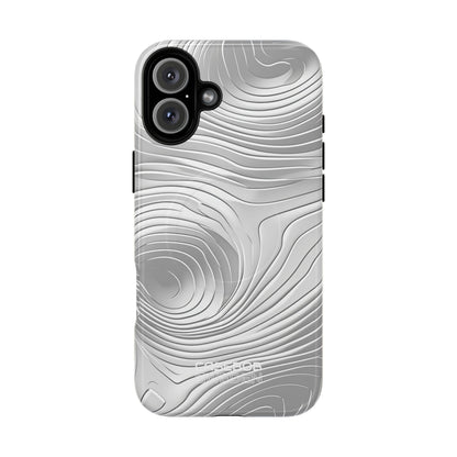 Monochrome Flow Lines iPhone 16 - Tough+