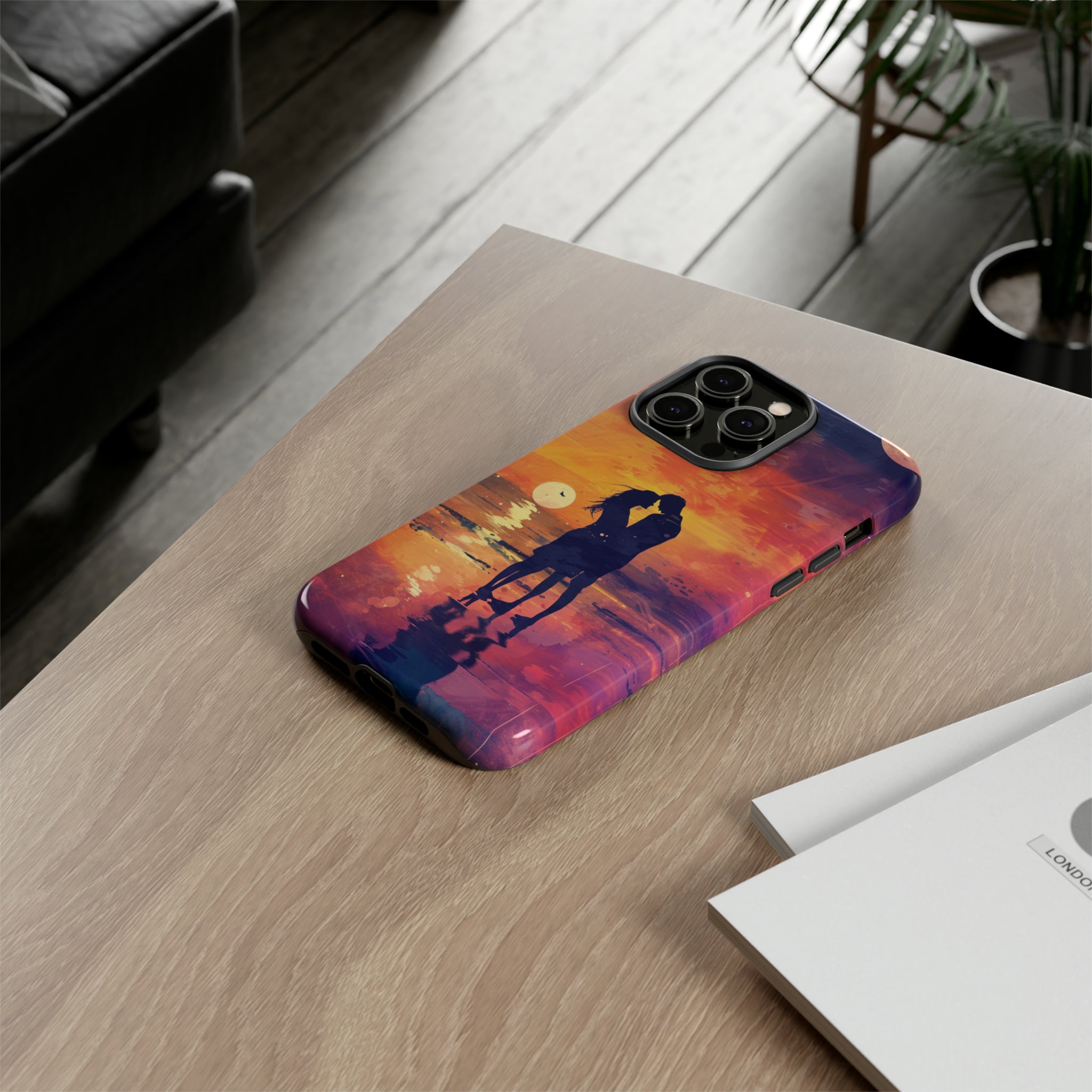 Seaside Sunset Embrace - Protective Phone Case