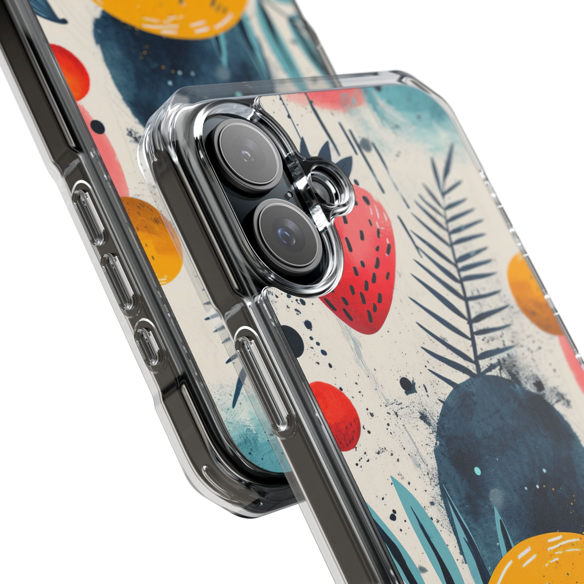 Vibrant Fruit Canvas - Clear Impact iPhone 16 Phone Case