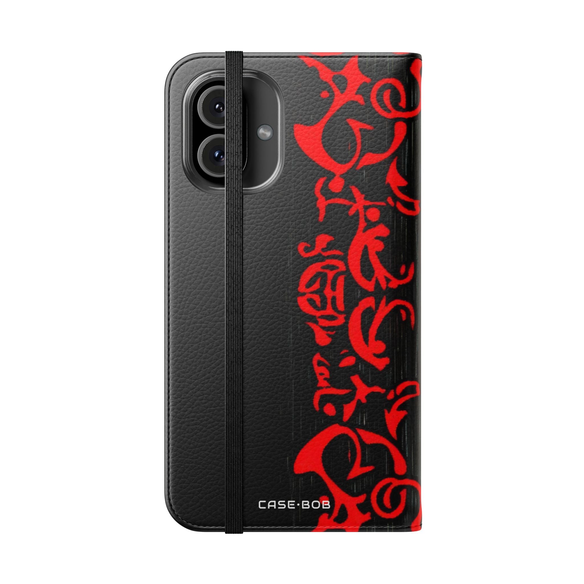 Crimson Swirl - iPhone 16 Plus Case - Wallet