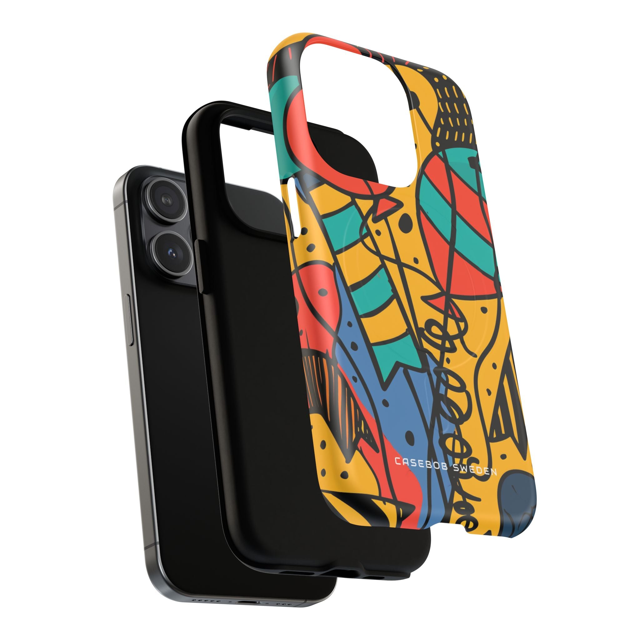 Playful Lines in Motion iPhone 15 | Tough+ Phone Case